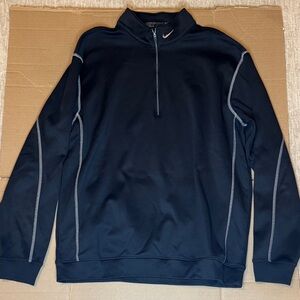Nike Black Quarter-Zip Pullover with Gray Contrast Stitching